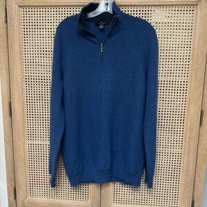 Daniel Bishop men's 1/4 Zip  100% 2Play Cashmere Sweater Size XL